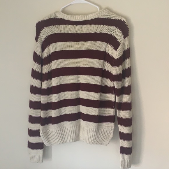 Forever 21 knit long sleeve striped sweater maroon - Picture 5 of 5